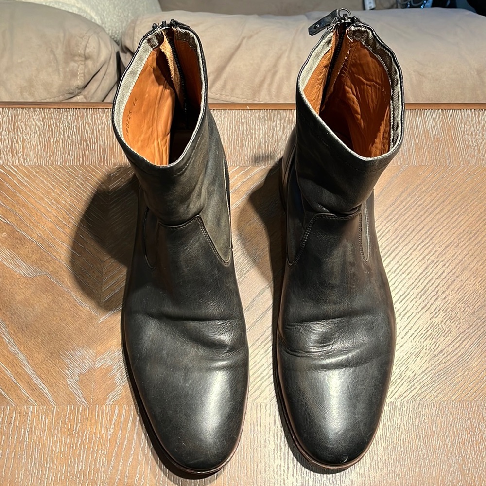 Sartori Gold Leather Ankle Boots Size 10.5